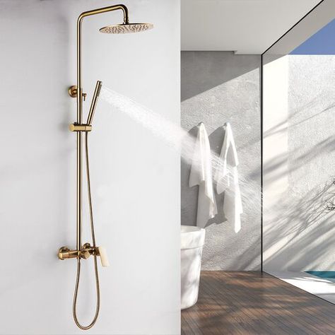 Rain Shower Heads, Amazing Showers, Spa Like Bathroom, Shower Faucet Sets, Tub Spout, Bathroom Inspiration Decor, Modern Shower, Handheld Shower Head, Tub Shower Combo