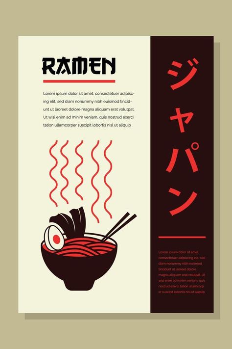 Minimalist Ramen Flyer Template Ramen Branding Design, Ramen Branding, Brochure Food, Food Branding, Promotional Flyers, Cup Noodles, Japan Aesthetic, Brand Development, Logo Branding Identity