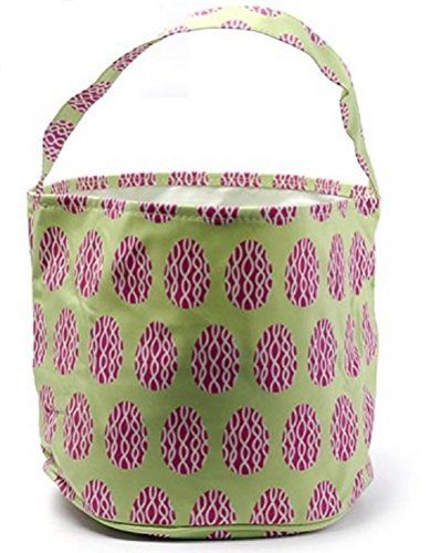 Easter Egg Hunt Basket Bag - childs reusable bucket baskets - kids party gift bags - baby shower & book storage - grocery shopping and more by Jolly Jon Products (Green with Purple Eggs) Purple Eggs, Kids Easter Egg Hunt, Easter Eggs Kids, Kids Party Gift, White Egg, Easter Buckets, Egg Design, Easter Egg Basket, Easter Bunny Basket