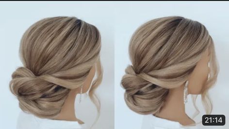 Low Bridal Bun, Low Bun Wedding Hair, Chignon Simple, Wedding Hairstyles Videos, Bridal Hair Tutorial, Wedding Bun, Hairstyles Design, Bridal Bun, Wedding Hairstyles Tutorial