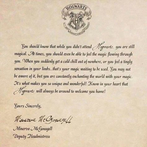 Most wonderful rejection letter from Hogwarts Katie Bell, Hogwarts Letter, Ministry Of Magic, Yer A Wizard Harry, Harry Potter Birthday, Letter Template, Mischief Managed, Harry Potter Hogwarts, Book Projects