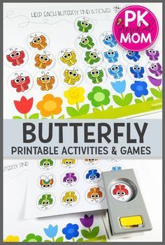 Preschool Butterfly, Punch Game, Butterfly Activities, Butterfly Games, Insects Preschool, Butterflies Activities, Bugs Preschool, Printable Butterfly, Preschool Mom