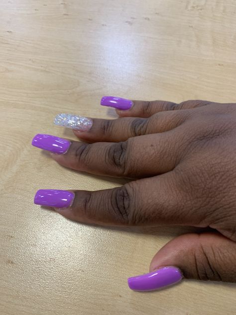 Classy Nails Purple, All Purple Nails, Purple And Silver Nails Designs, Hot Purple Nails, Royal Purple Nails, Bright Purple Nails, Fun Purple Nails, Purple Nail Design, Neon Purple Nails