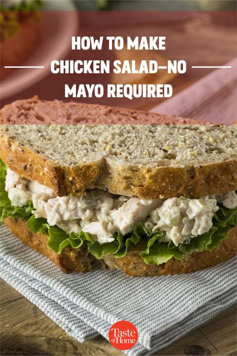 Chicken Salad Sandwich No Mayo, Mayo Less Chicken Salad, Low Calorie Chicken Salad Greek Yogurt, Chicken Salad With No Mayo, What To Eat With Chicken Salad, Healthy Chicken Salad Recipe With Yogurt, Low Fodmap Chicken Salad Recipe, Chicken Salad Without Mayonnaise, No Mayo Chicken Salad Recipes