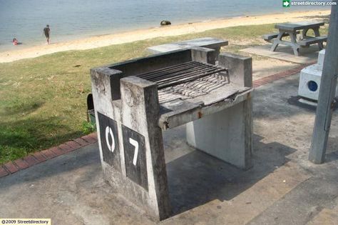 Sembawang Park - BBQ Pit 7 Singapore Road, Singapore Pictures, Public Restroom Design, Scenery Images, Park Grill, City Inspiration, Oven Design, Barbecue Pit, Singapore Photos