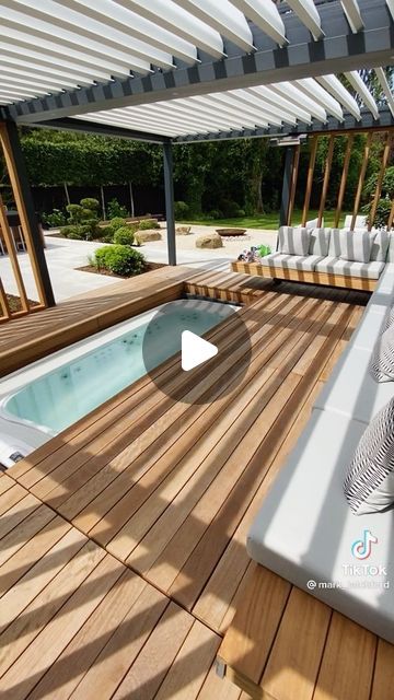 Interior Design and Decor on Instagram: "Sliding deck as great option to have it all in an outdoor space 😍

#slidingdeckpoolcover #garden #gardendesign #luxuryapartments #interiortrends #livingroom #interiordesign #interiortrends #amazinginteriors #wohninspiration #interiorgoals #greatdesign #zeitlos #kitchengoals #homedecor #inneneinrichtung #design #design-inspiration #wohnideen #interiorgoals #luxuryhomes" Deck Cover, Pool Covers, Covered Decks, Pool Cover, Pool Deck, Luxury Apartments, Design Design, Spa Pool, Interior Decor