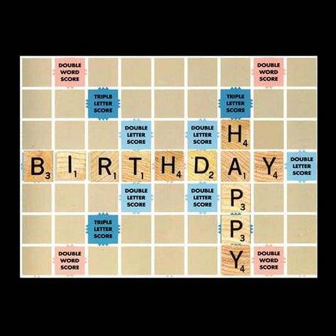 The best birthday wish Best Scrabble Words, Scrabble Letter Crafts, Scrabble Cards, Scrabble Crafts, Scrabble Words, 75th Birthday Parties, R Words, Good Game, Scrabble Letters