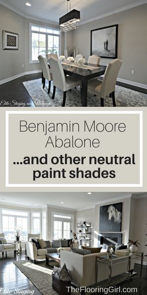 Neutral shades of paint - Benjamin Moore Abalone.  Best paint colors for selling your house and for a clean neutral look.  #neutral #paint #shades #colors #sellhome #sellhouse