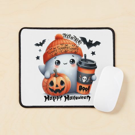 Get my art printed on awesome products. Support me at Redbubble #RBandME: https://www.redbubble.com/i/mouse-pad/Spooky-Halloween-Vibes-Trick-or-Treat-Fun-Ghostly-Good-Times-by-SmartEdgeShop/164702961.G1FH6?asc=u Happy Halloween Beach, Dtf Print Designs Halloween, Trick Or Treat Sticker, Halloween Dtf Prints, Cherished Teddies Halloween, Spooky Halloween, Mouse Pad, Trick Or Treat, Good Times