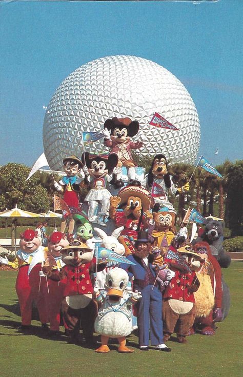 Disney 80s, Vintage Epcot, 80s Disney, Vintage Disney World, Epcot Center, Retro Disney, Spaceship Earth, Disney Vintage, Disney Epcot