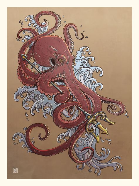 Great Pacific Octopus, Irezumi Octopus Tattoo, Octopus Tattoos Japanese Style, Asian Octopus Tattoo, Octopus Japanese Art, Octopus Tattoos Design, Pacific Octopus Tattoo, Japanese Octopus Tattoo Sleeve, Octopus Japanese Tattoo