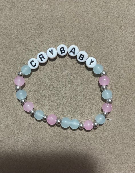 Melanie Martinez crybaby beaded bracelet Melanie Martinez Gift Ideas, Melanie Martinez Bracelet Idea, Melanie Bracelet, Melanie Martinez Bracelet, Melanie Merch, Melanie Martinez Merch, Trilogy Tour, Crystal Castle, Fun Crafts To Do