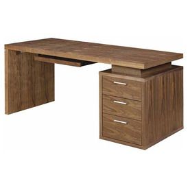 Walnut Desk Office, Walnut Wood Desk, Computer Table Design, Woodworking Desk Plans, Modern Home Office Desk, Interior Kantor, Wood Computer Desk, Office Table Design, Woodworking Desk