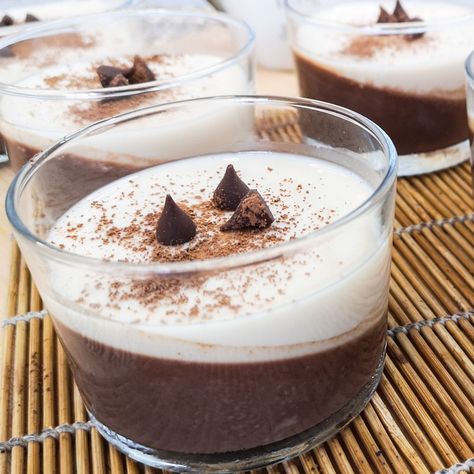 Black Sambo (Choco and Milk Cream Pudding) that tastes like mousse cake.. it is a two-layered sweet or savoury dessert made as a smooth, light mass of creamy chocolate jelly.. oh so yummy! #happybakerdelights #specialtybyriah #blacksambo #blacksambodessert #specialdessert #filipinodessert Black Sambo Dessert, Pinoy Kakanin, Pinoy Dessert, Savory Dessert, Chocolate Jelly, Filipino Desserts, Milk Cream, Special Desserts, Sambo