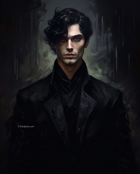 Shadow Man Art, Pale Black Hair, Black Hair Pale Skin, Male Vampire, Dark Haired Men, Male Elf, Hair Pale Skin, Grey Eyes, The Darkling