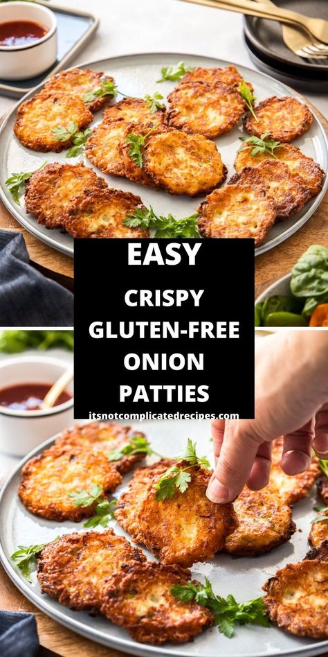 Onion Ring Patties, Fried Onion Patties, Air Fryer Onion Patties, Keto Onion Patties, Onion Patties Recipe, Savoury Fritters, Vegan Onion Rings, Gluten Free Onion Rings, Onion Patties