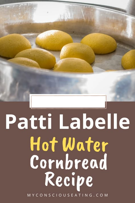 Patti Labelle Cornbread cooking in hot water Honey Butter Hot Water Cornbread, How To Make Hot Water Cornbread, Hotwater Cornbread Recipe, Hot Water Cornbread Recipe Jiffy, Southern Hot Water Cornbread Recipe, Hot Water Cornbread Southern, Easy Hot Water Cornbread Recipe, Hot Water Cornbread Recipe Soul Food, Cornbread Patties