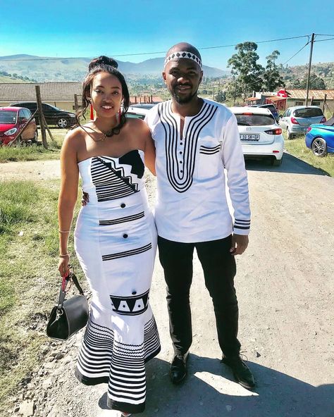 STUNNING XHOSA ATTIRE STYLES WITH MODERN FABRICS Xhosa Traditional Wedding, Xhosa Traditional Attire, Xhosa Attire, South African Traditional Dresses, Couples African Outfits, African Traditional Wear, African Wedding Attire, African Designs, Afrikaanse Mode