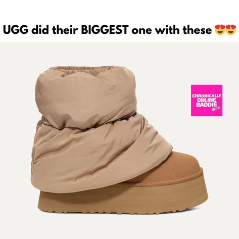 They ate these upppp 😍 @chronicallyonlinebaddie #ugg #uggs #explore #uggdipper #minidipperclassic #uggboots Ugg Puffer Boots, Cute Ugg Boots, Uni Fits, Womens Suede Boots, Pretty Shoes Sneakers, Ugg Mini, Ugg Classic Mini, Leg Warmer, Ugg Classic