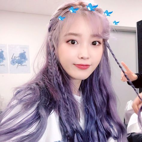 Kpop Hair Color, Iu Hair, Korean Hair Color, Kpop Hair, Hair Inspo Color, Cool Hair Color, Korean Hairstyle, Purple Hair, Korean Beauty