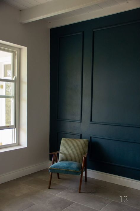 Dark Blue Walls, Wall Panelling, Face Lift, Blue Walls, The Space, A Face, Old House, Wall Paneling, Tv