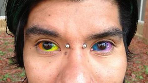 Ps "eye" chedelic sclera tattoo. - Imgur Sclera Tattoo, Eyeball Tattoo, Bridge Piercing, Nail Tattoo, Lip Hair, Body Modifications, Body Mods, Eye Black, Color Tattoo