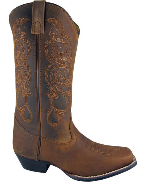 Smoky Mountain Lariat Cowgirl Boots - Square Toe, Brown