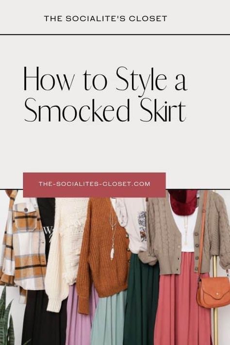 Smocked Maxi Skirt Style Tips | The Socialite's Closet Smocked Skirt Outfit, Realistic Fashion, Edgy Tops, Maxi Skirt Outfit, Smocked Skirt, Maxi Skirt Style, Fashion And Beauty Tips, Work Skirts, Special Occasion Outfits