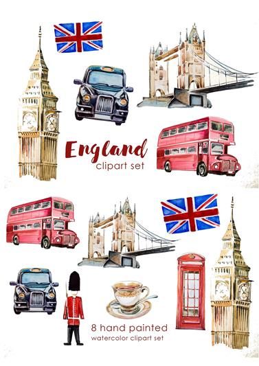 England Watercolor, England Painting, Painting Illustration Art, Object Illustration, London England Travel, Travel Watercolor, London Illustration, London Painting, London Theme