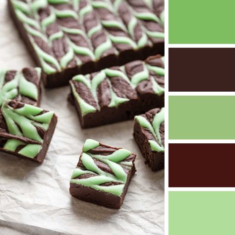 Mint Chocolate Fudge, Mint Palette, Chocolate Palette, Palette Challenge, Food Inspired, Color Palette Challenge, Palette Art, Chocolate Mint, Chocolate Fudge