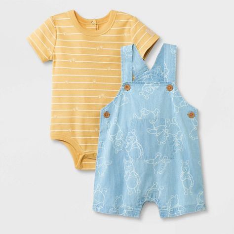 Baby Boy Disney, Baby Learning Toys, Winnie The Pooh Birthday, Baby Bath Toys, Pooh Baby, Striped Bodysuit, Baby Learning, Disney Winnie The Pooh, Short Sleeve Bodysuit