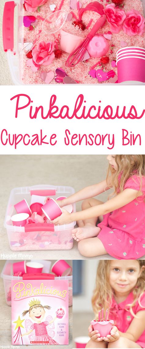 Learn how you can make this Pinkalicious cupcake sensory bin for your favorite Pinkalicious reader. Pinkalicious Activities, Bookworm Gardens, Pinkalicious Birthday Party, Pinkalicious Party, Valentines Theme, Head Teacher, Crafts For Preschoolers, Birthday Presents For Men, Toddler Sensory