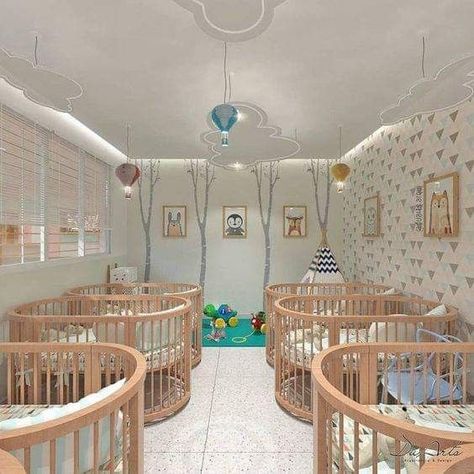 Daycare Interior Design, Daycare Rooms Setup, Toddler Daycare Rooms, Daycare Design Ideas, Daycare Room Design, Infant Room Ideas, Daycare Room Ideas, Infant Room Daycare, Daycare Setup