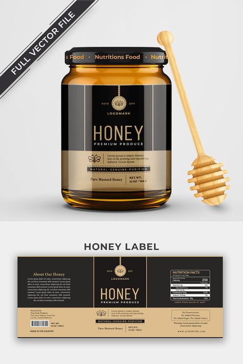 Honey design, natural honey label honey vector design honey jar label product label design, bee art.
#Honey design, #label design, #honey label, #honey, #organic product, #organic label, #black honey label, #label packaging, #juice label,
#honey banner, #product design, #bottle label Honey Packaging Design Bottle, Honey Box Design, Honey Bottle Label Design, Honey Bottle Design, Honey Branding Design, Honey Bottle Packaging, Food Label Design Stickers, Packaging Sticker Design, Honey Packaging Design