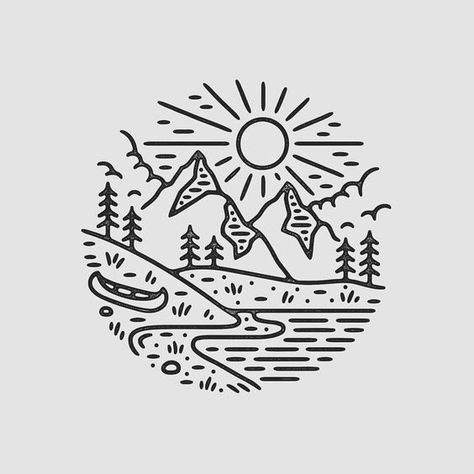 35 Cool Easy Whimsical Drawing Ideas Skitse Bog, Travel Logo, 문신 디자인, Doodle Drawings, 로고 디자인, Drawing Inspiration, Doodle Art, Art Sketches, Easy Drawings