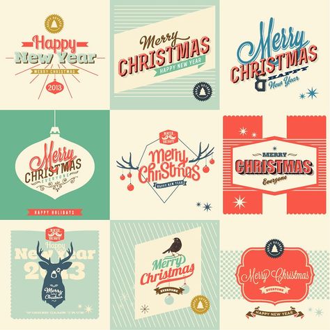 Winter Wonderland Party Theme, Hipster Christmas, Christmas Card Stock, Merry New Year, Xmas Countdown, Frames Vintage, 3d Poster, Christmas Typography, Typo Design