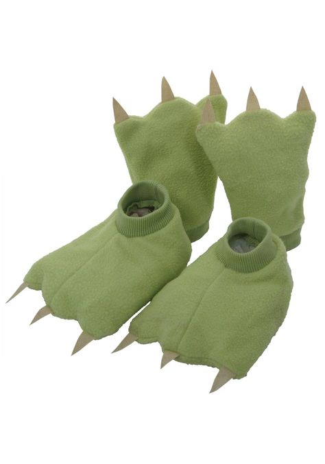 Green Dinosaur Hands & Feet Toddler Dinosaur Costume, Yoda Costume, Alien Hand, Rex Costume, Dino Costume, Big Scary, Green Dinosaur, Dinosaur Costume, Animal Costumes