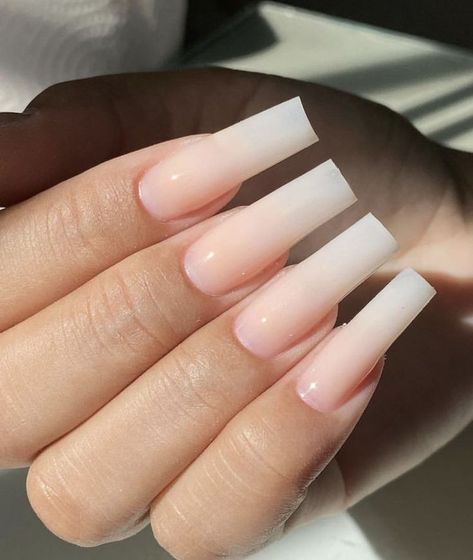 (paid link) I've never been happier with my natural naked nails before. Learn more about the products I use to get pretty natural nail designs. You don't want to ... Nails Squoval, Long Fake Nails, Square Press On Nails, Press On Nails Long, Nails Nude, French Acrylic Nails, Nails For Women, Nails Only, Long Square Acrylic Nails