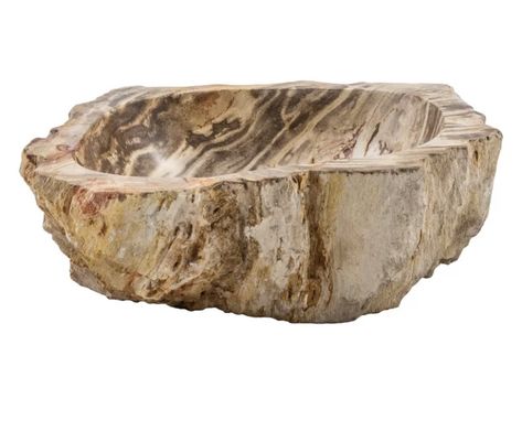 Petrified Wood Countertop, Wooden Basin, Countertop Basin Bathroom, Wooden Sink, Stone Bathroom Sink, Outdoor Lantern Lighting, Bathroom Sink Taps, Bathroom Sink Drain, Stone Bathroom