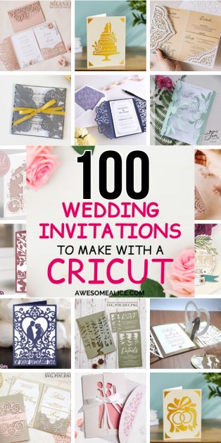 100 Gorgeous Wedding Invitation SVG-files for Your Cricut - Awesome Alice Cricut Wedding Invites, Cricket Wedding Invitations, Cricut Wedding Invitations Diy, Cricut Save The Date Ideas, Cricut Wedding Cards, Diy Wedding Invitations Cricut, Wedding Ideas For Second Marriage, Cricket Wedding, Adhesive Vinyl Projects