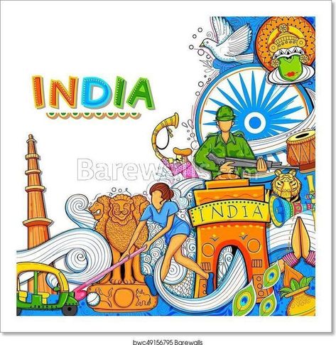 Sketch On Independence Day, Incredible India Posters Art, Indian Culture Art Drawing, 15 August Independence Day Posters, 15th August Independence Day Drawing, Indian Culture Illustration, Indian Culture Drawing, 15 August Independence Day Drawing, Poster On Independence Day