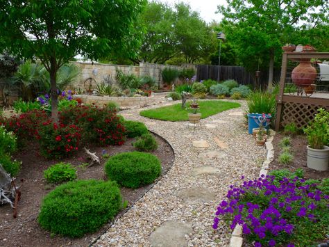 central texas gardener | Central Texas Gardening Rock Garden Beds, South Texas Landscaping, Central Texas Landscaping, Texas Landscape Design, Texas Garden Ideas, Outdoor Kitchen Deck, Stone Pathway Ideas, Hill Country Landscape, Houston Landscaping