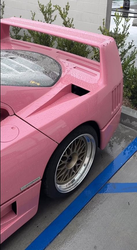 Pink Ferrari, Ferrari F40, Classy Cars, Pink Car, Car Personalization, Pretty Cars, Ferrari 458, Tuner Cars