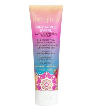 Pacifica Pineapple Swirl Curl Defining Cream Curl Products, Pacifica Beauty, Curly Hair Beauty, Curl Conditioner, Best Acne Products, Curl Defining, Curl Defining Cream, Curly Hair Types, Hygiene Routine