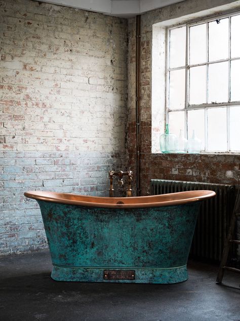 This gallery features beautiful bathrooms with clawfoot tubs. Below you'll find pictures of a variety of clawfoot bathtub styles so you can find the one you like best and is ideal for your space. Bathrooms With Clawfoot Tubs, Bathroom Restoration, Copper Tub, Copper Bath, Clawfoot Tub Faucet, Small Tub, Master Ensuite, Dream Bathrooms, Clawfoot Tub