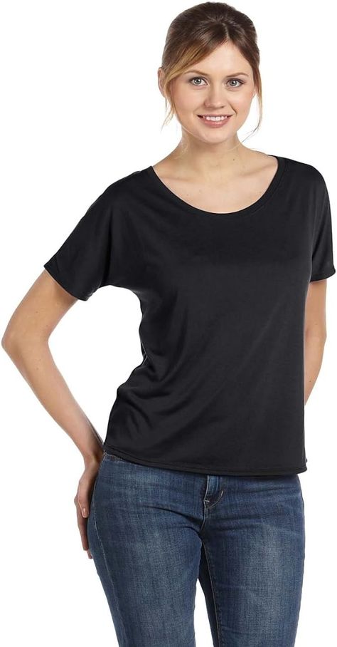 Amazon.com: Bella + Canvas Ladies' Slouchy T-Shirt L MINT : Clothing, Shoes & Jewelry Simple T Shirt, Slouchy Tee, Simple Tshirt, School Fits, Active Women, Bella Canvas, Shoes Jewelry, Open Shoulder Tops, Shoe Jewelry