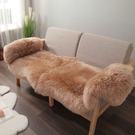 PRICES MAY VARY. 【Premium Sheepskin】This is a genuine sheepskin rug made of Premium Original Sheepskin from Australia 【Natural and Environmentally Friendly Materials】 The rug does not contain irritating chemicals or dyes, non-toxic, skin-friendly, anti-allergic and environmentally friendly.The sheepskin is breathable and thermostatic, with moisture wicking and quick drying function. It's definitely a unique and comfortable treat for you and your family like never before! 【Best Home Decor and Gif Dog Praying, Fur Rug Living Room, Bedroom Sofa Chair, Natural Luxury, Sheepskin Rug, Bedroom Sofa, Chair Cover, Sofa Chair, Seat Covers