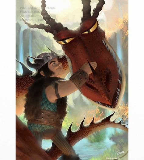 Painting of the Light Fury :) I tried a rougher look where you can see the brush strokes more clearly. I like this style - let me know what… Snotlout And Hookfang, Httyd Art, Hiccup And Toothless, Dreamworks Dragons, Httyd Dragons, Dragon Trainer, Dragon 2, Time Painting, Dragon Rider