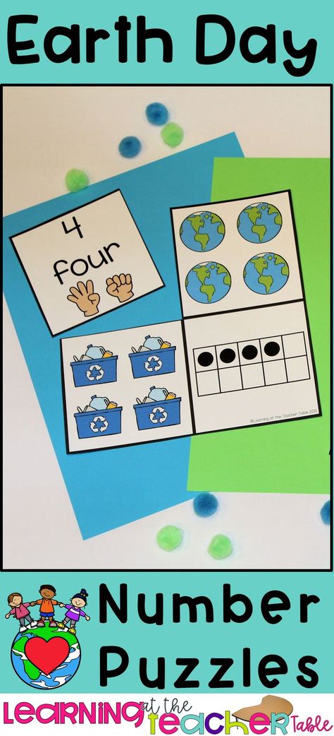 Number sense activities for preschool, pre-k, and kindergarten students! Use during your Earth Day theme to practice number recognition, counting sets, ten frames, and more! Earth Day Math Activities For Preschoolers, Earth Day Math Activities Preschool, Earth Day Kindergarten, Earth Day Math Preschool, Earth Day Math Activities, Earth Day Math Kindergarten, Earth Day Counting Activities, Earth Week Preschool, Earth Day Literacy Preschool