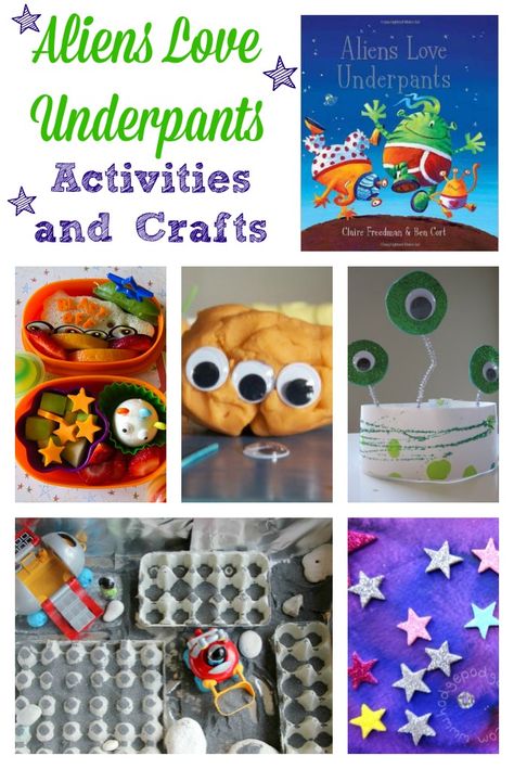 Aliens Love Underpants Activities and Crafts - Crafts on Sea Space Eyfs, Eyfs Space, Alien Crafts, Space Unit, Crafts And Activities For Kids, Eyfs Activities, Space Activities, Story Activities, Summer Reading Program